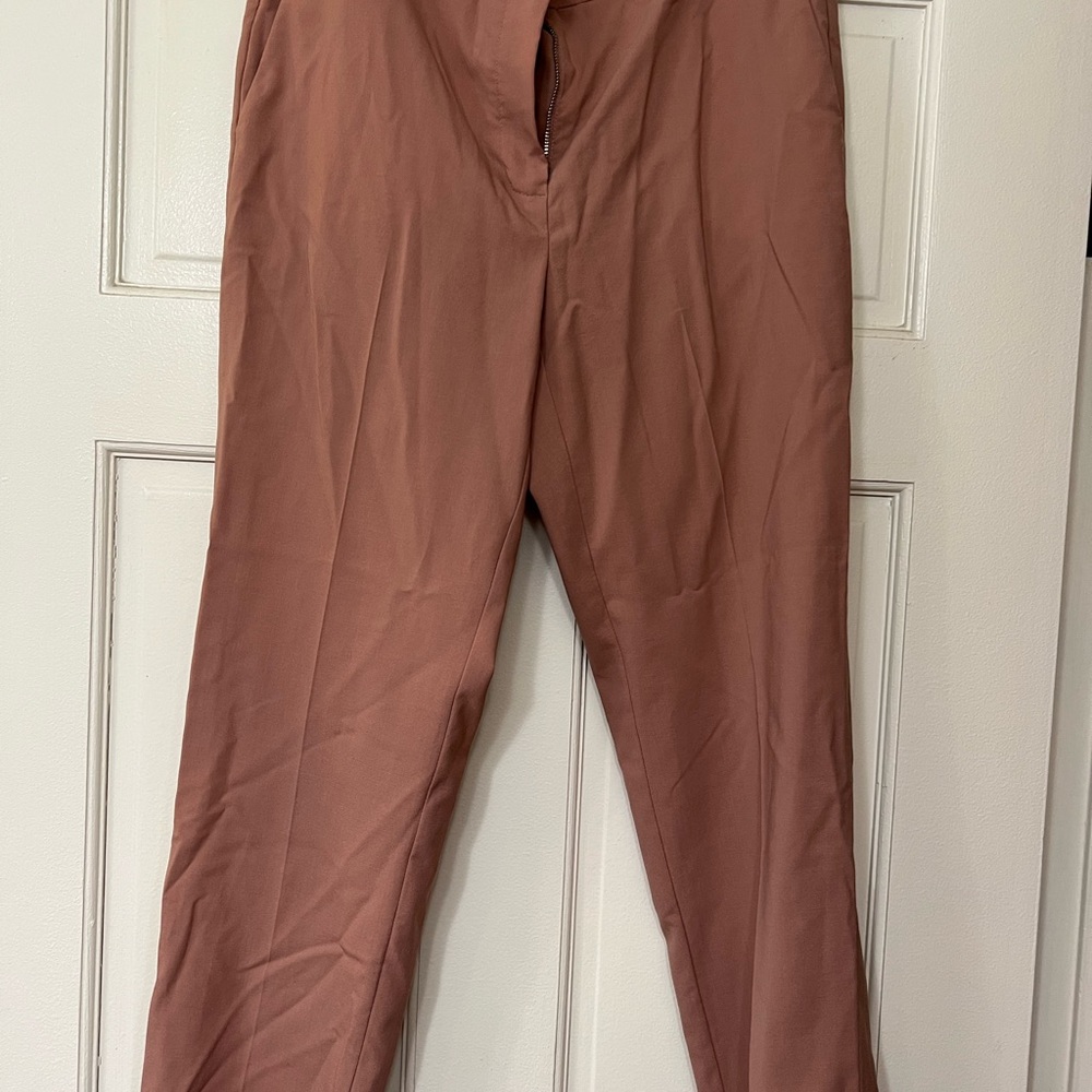 Aritzia rose color trousers
